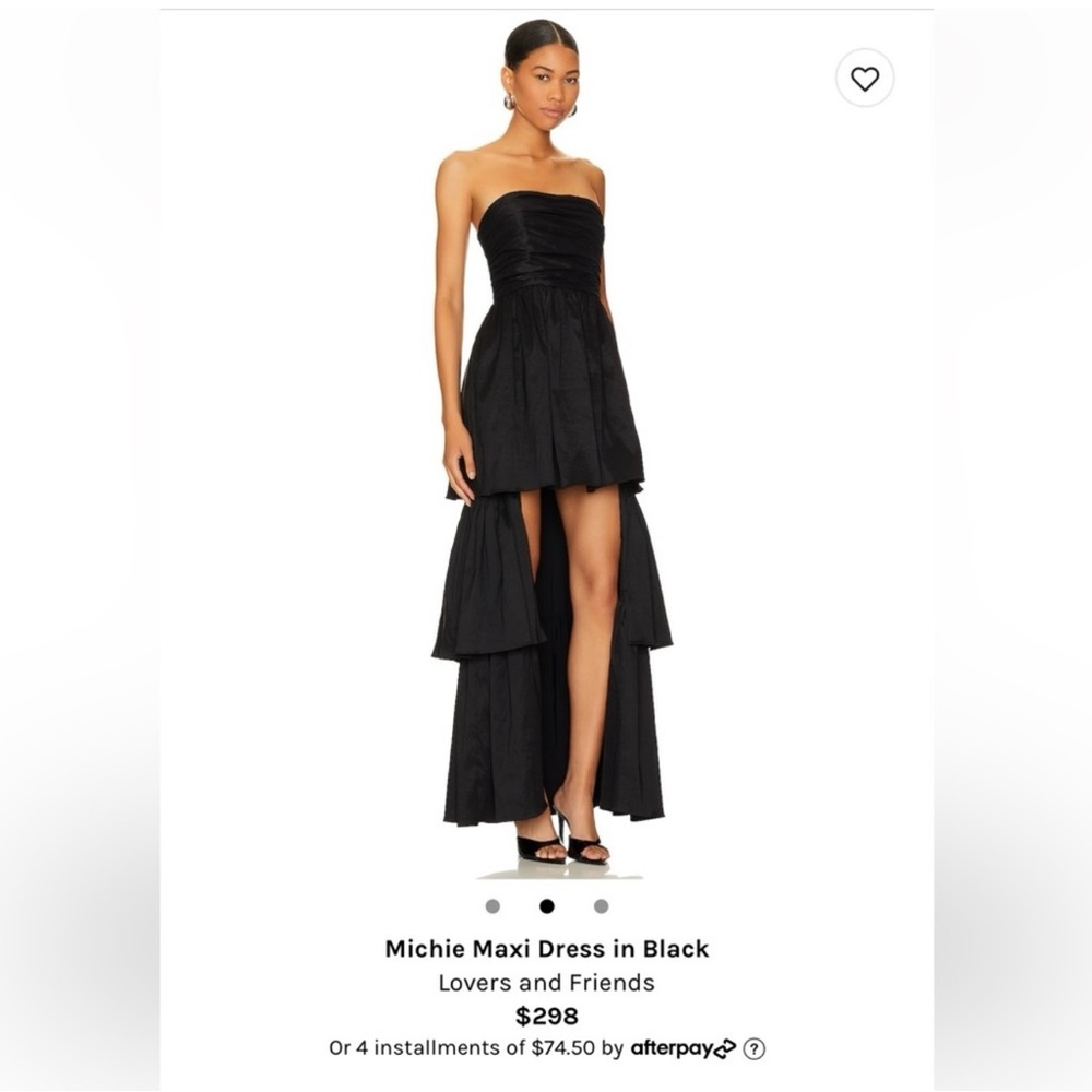 Lovers + Friends Strapless Black Maxi Dress